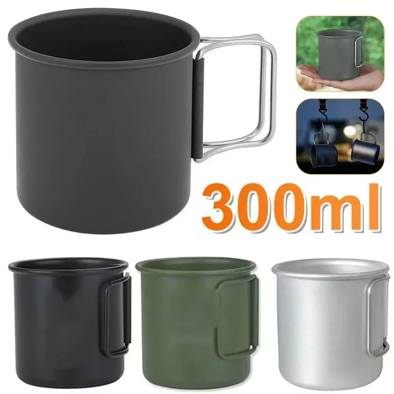 Camping Cooking Equipment - New 300ml Foldable Aluminum Alloy Cup