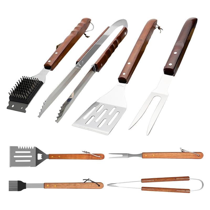 Quechua Camping Cooking Set - 4PCS Grill Utensils Set Stainless Steel