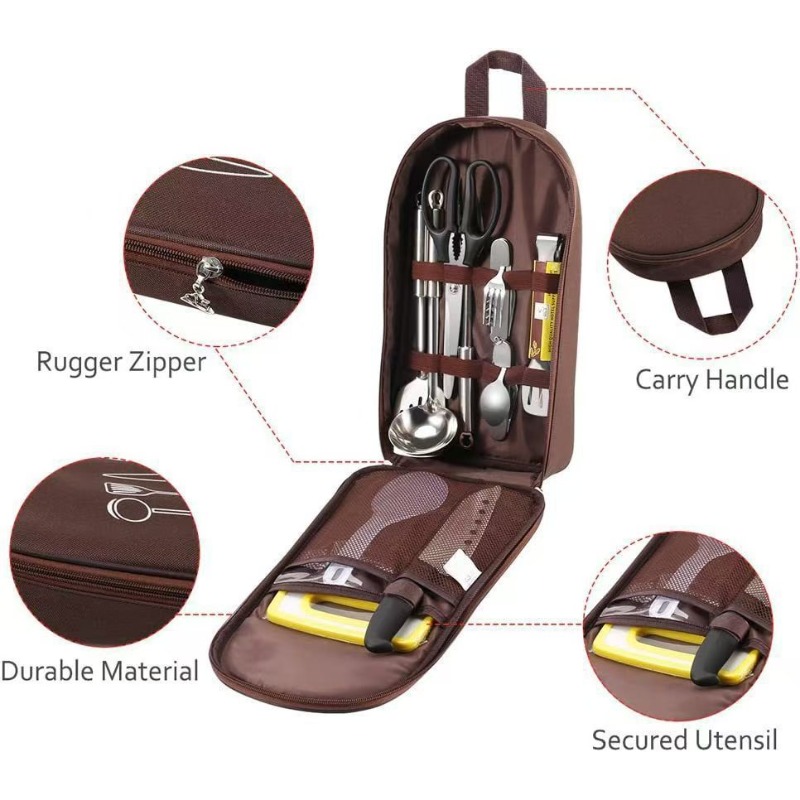 Camping Travel Cooking Utensil - Camping Cooking Equipment Bag ulasan dan harga