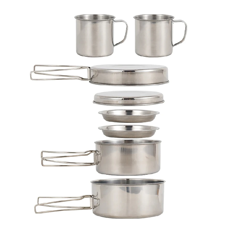 8pcs/Set Camping Cookware Mess - Campfire Cooking Anime ulasan dan harga
