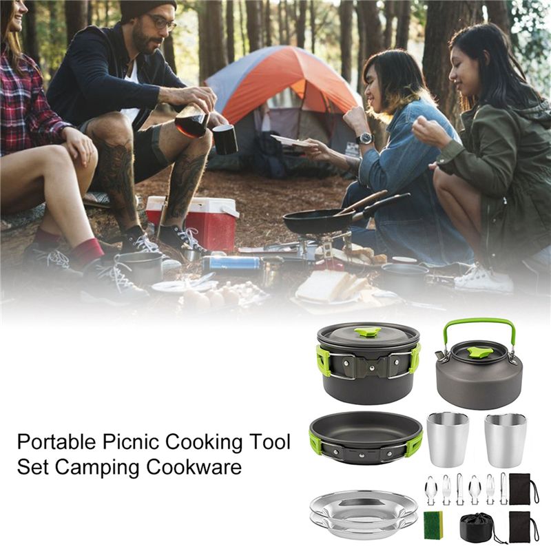 【BUYERS】Camping Cookware Porta - Camping Outdoor Cooking Set ulasan dan harga