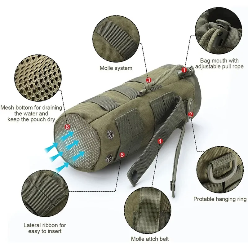 Tactical Molle Water Bottle Ba - Camping Cooking Bag ulasan dan harga