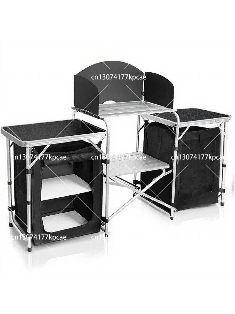 Lightweight Aluminum Outdoor C - Camping Cooking Table With Storage ulasan dan harga