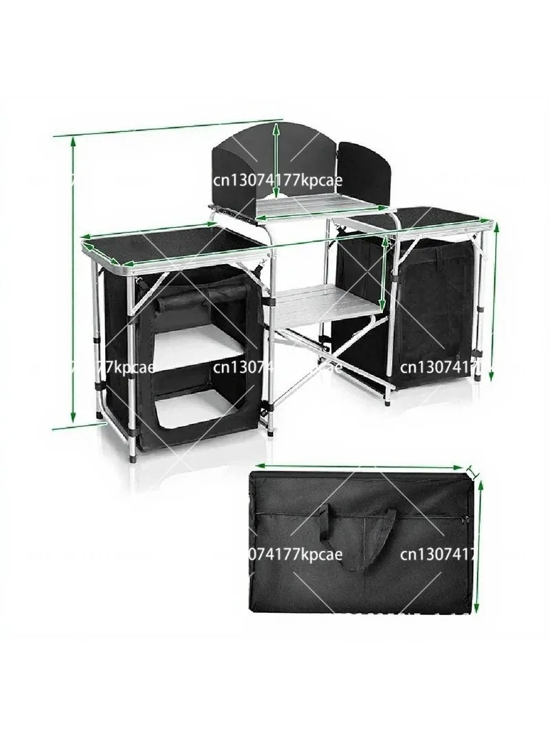 Lightweight Aluminum Outdoor C - Camping Cooking Table With Storage ulasan dan harga