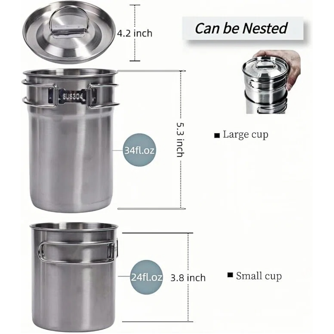 Foldable Camping Cups Mugs Cam - Camping Outdoor Cooking Set ulasan dan harga
