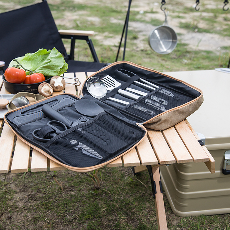 8pcs Camping Kitchen Cookware  - Camping Cooking Kit ulasan dan harga