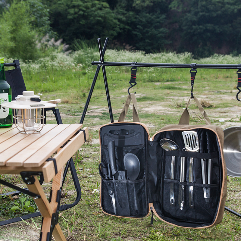8pcs Camping Kitchen Cookware  - Camping Cooking Kit ulasan dan harga
