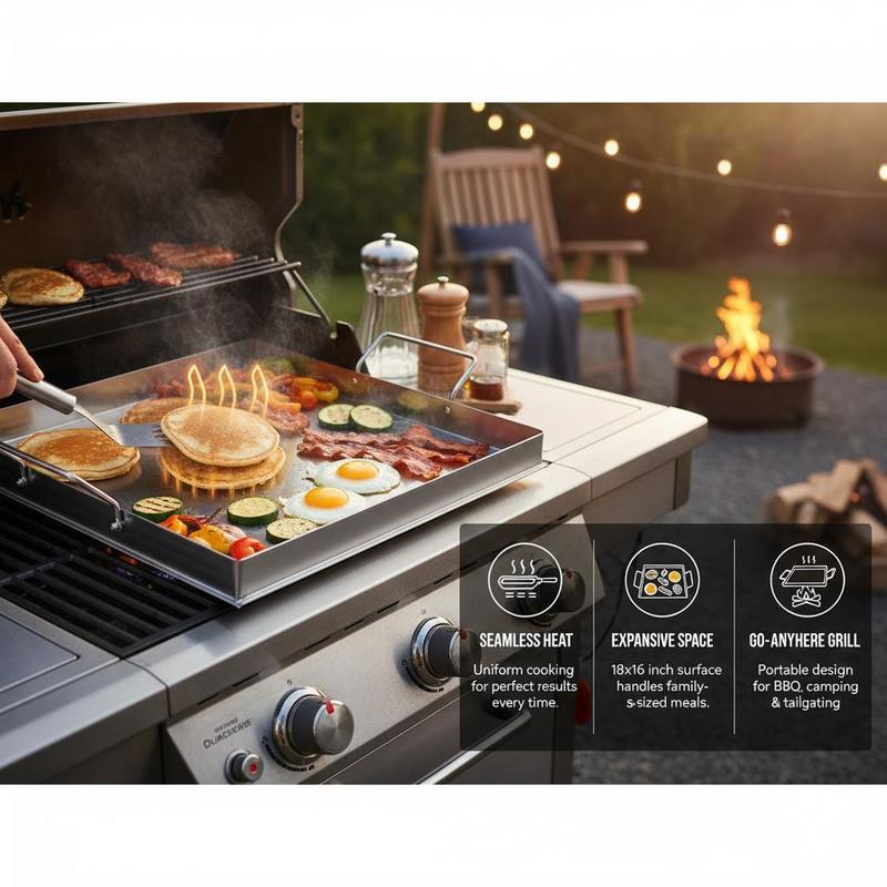 Universal Flat Top Griddle 18x - Camping Cooking With Gas ulasan dan harga