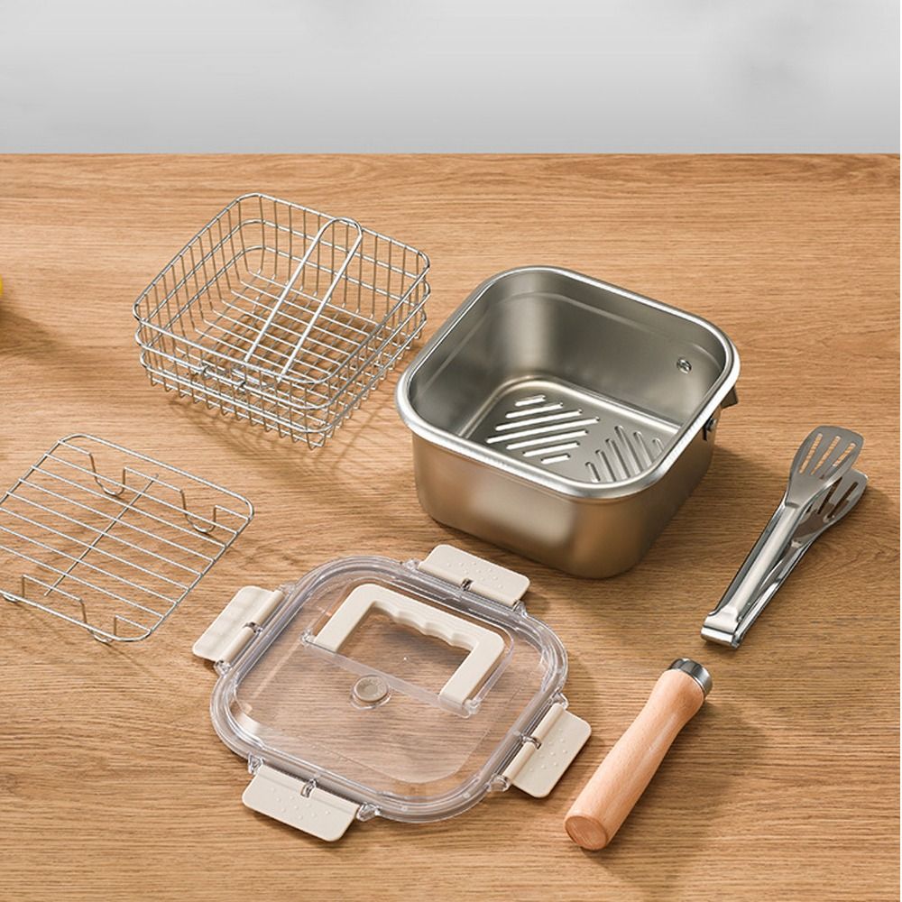 Portable Stainless Steel Fryin - Campfire Cooking Anime ulasan dan harga