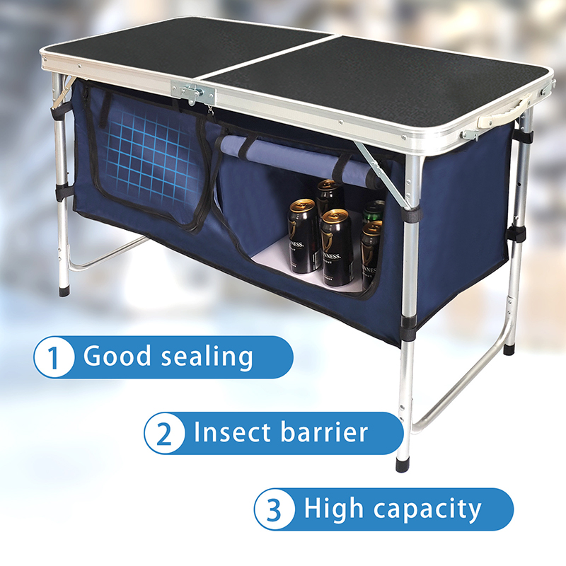Outdoor Folding Table Aluminum - Camping Cooking Table With Storage ulasan dan harga