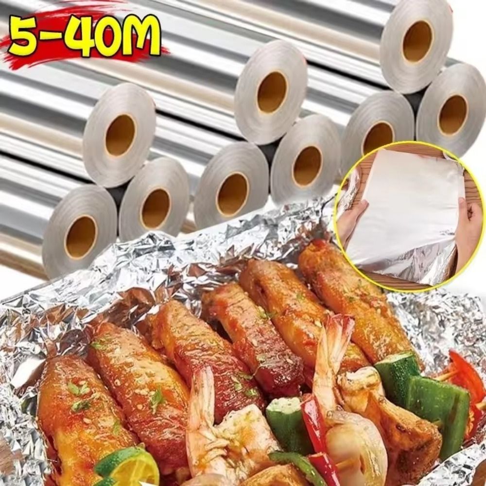 5m/10m/20m Disposable Tin Foil - Aluminum Foil Heavy Duty ulasan dan harga