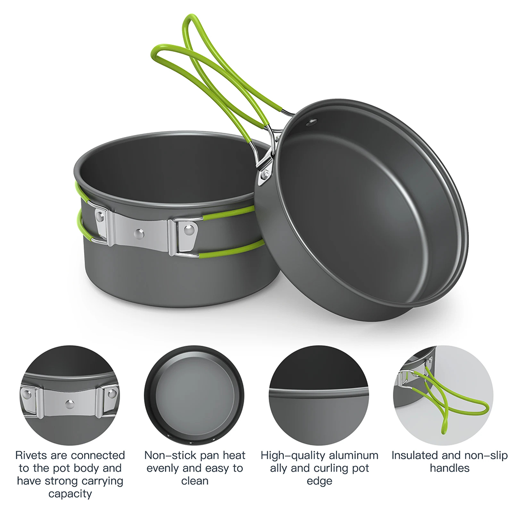 Outdoor Cooking Pot Camping Ut - Quechua Camping Cooking Set ulasan dan harga