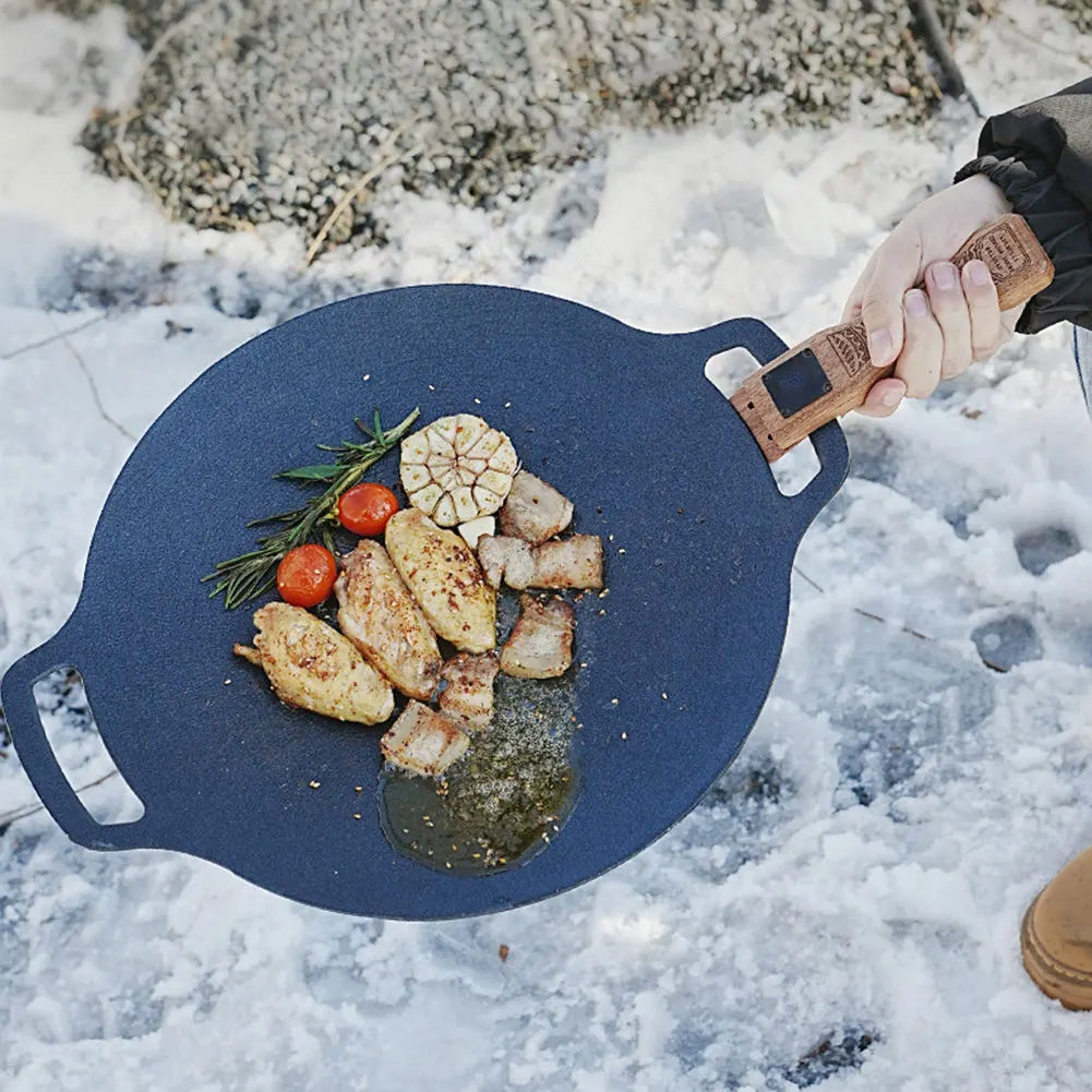 Outdoor Natural Wood Grill Pan - Campfire Cooking Anime ulasan dan harga