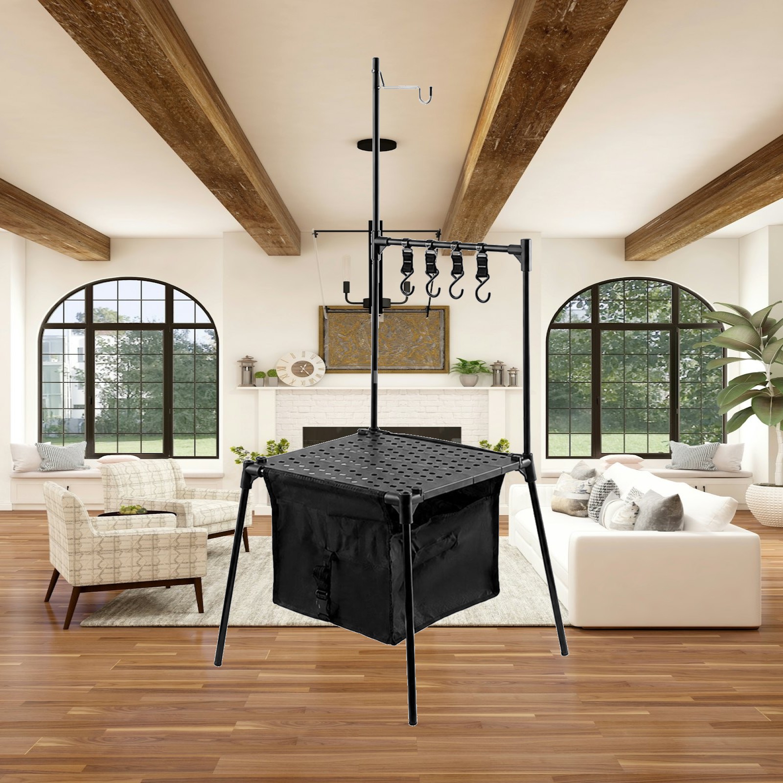Aluminum Folding Camp Table Fo - Camping Cooking Table With Storage ulasan dan harga