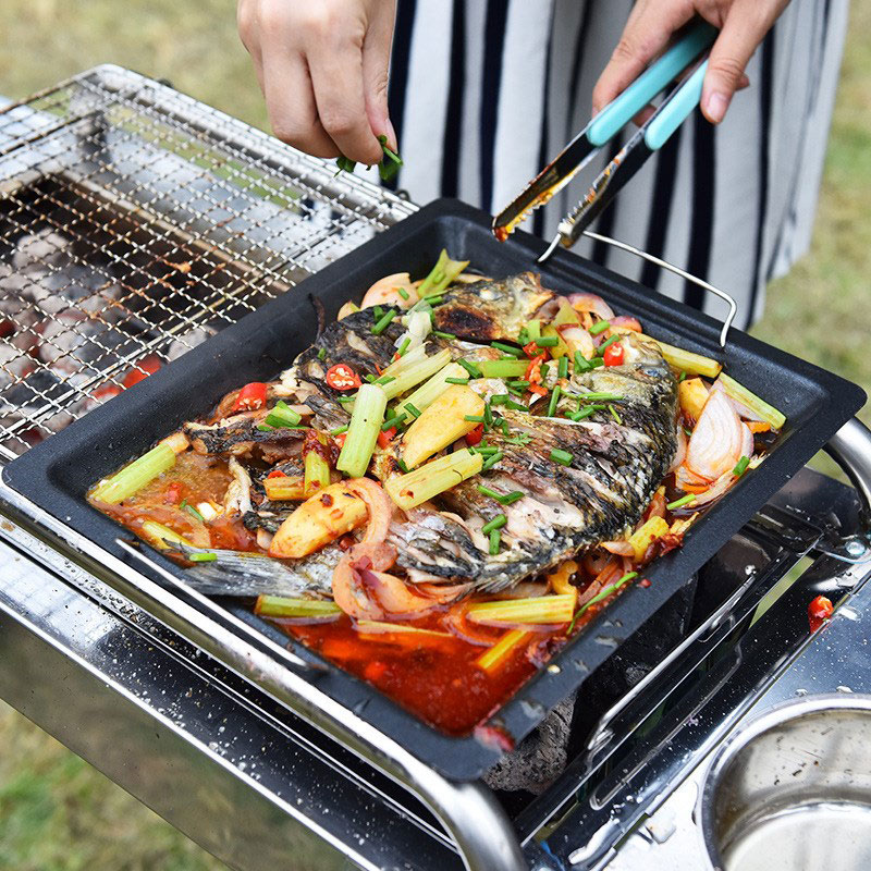 Outdoors Thick Square Grill Pa - Campfire Cooking Anime ulasan dan harga