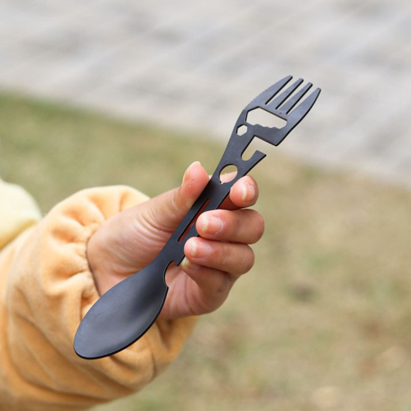 Portable Stainless Steel Fork  - Camping Cooking Set Lightweight ulasan dan harga