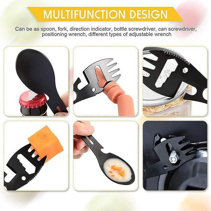 Portable Stainless Steel Fork  - Camping Cooking Set Lightweight ulasan dan harga