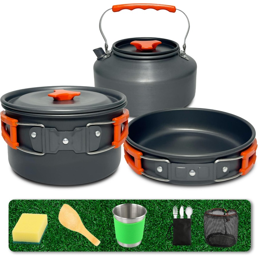 Camping Cookware Set: 35oz Non - Camping Cooking Kit ulasan dan harga