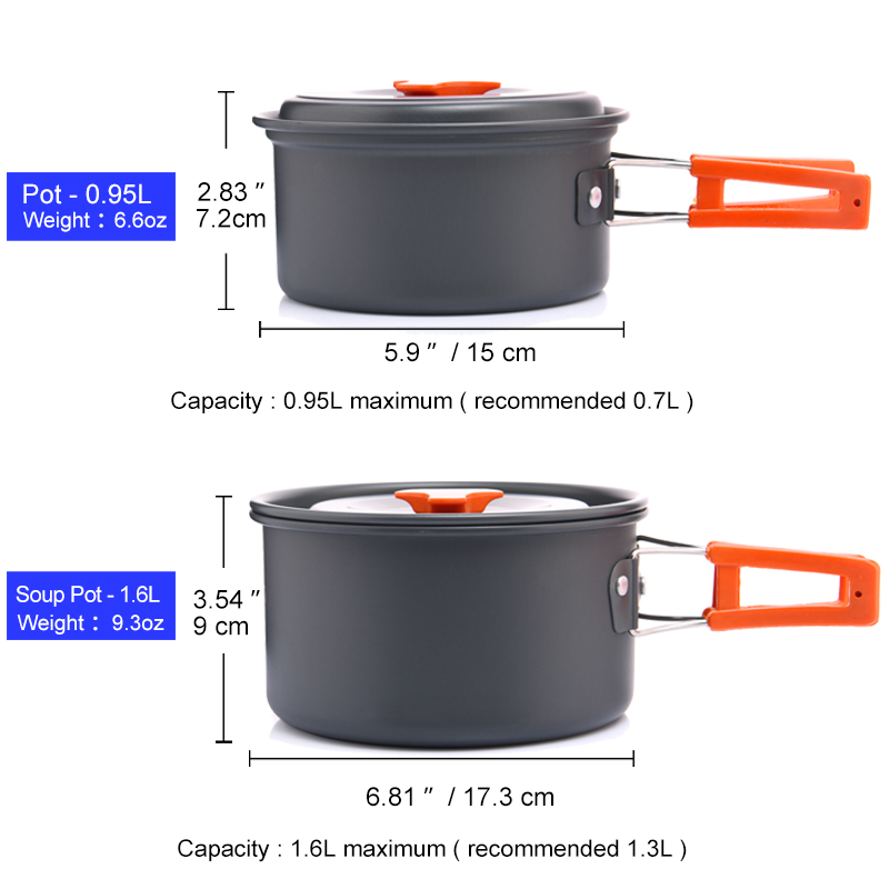 Widesea Camping Outdoor Cookwa - Quechua Camping Cooking Set ulasan dan harga