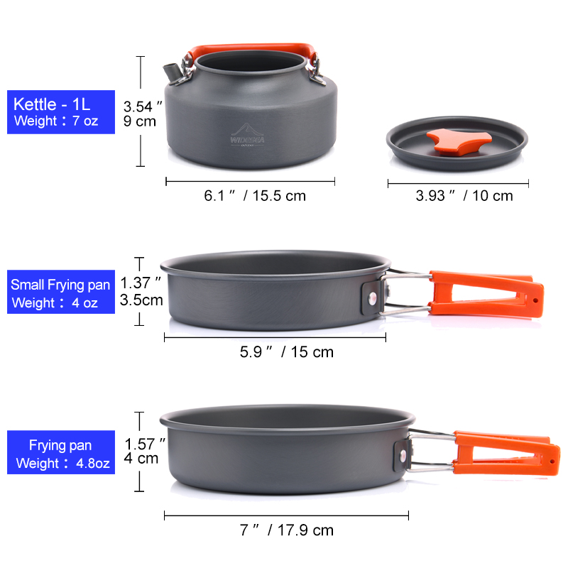 Widesea Camping Outdoor Cookwa - Quechua Camping Cooking Set ulasan dan harga