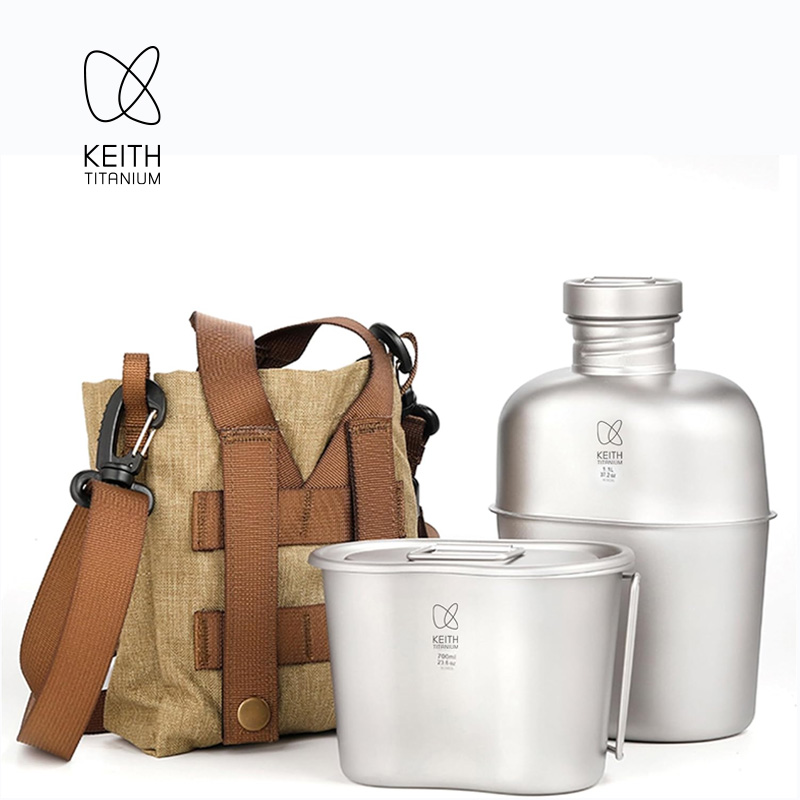 KEITH  Pure Titanium Canteen M - Camping Cooking Kit ulasan dan harga
