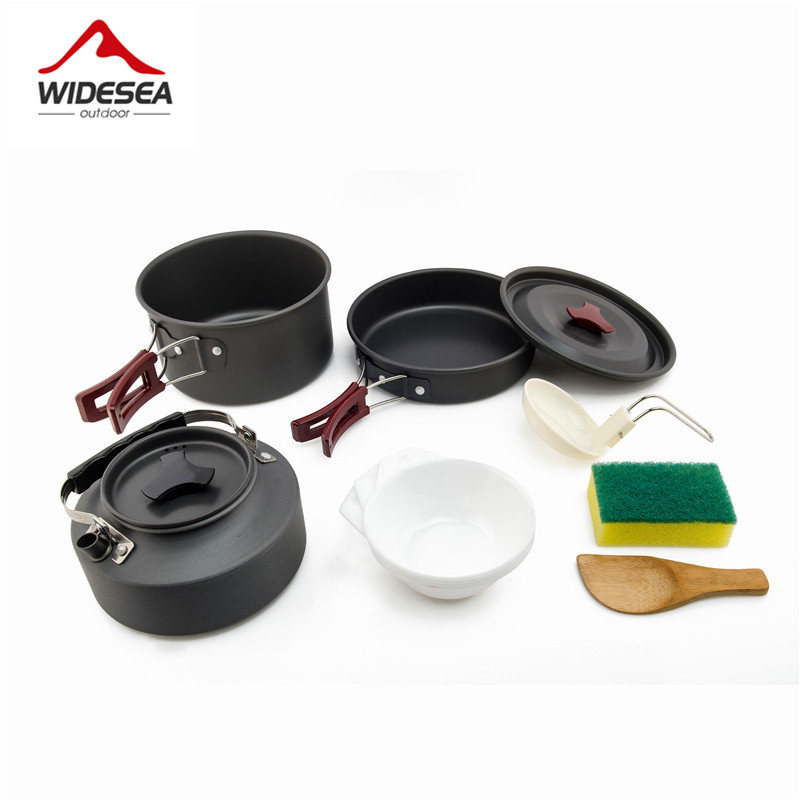 Widesea Camping Cookware Set O - Quechua Camping Cooking Set ulasan dan harga
