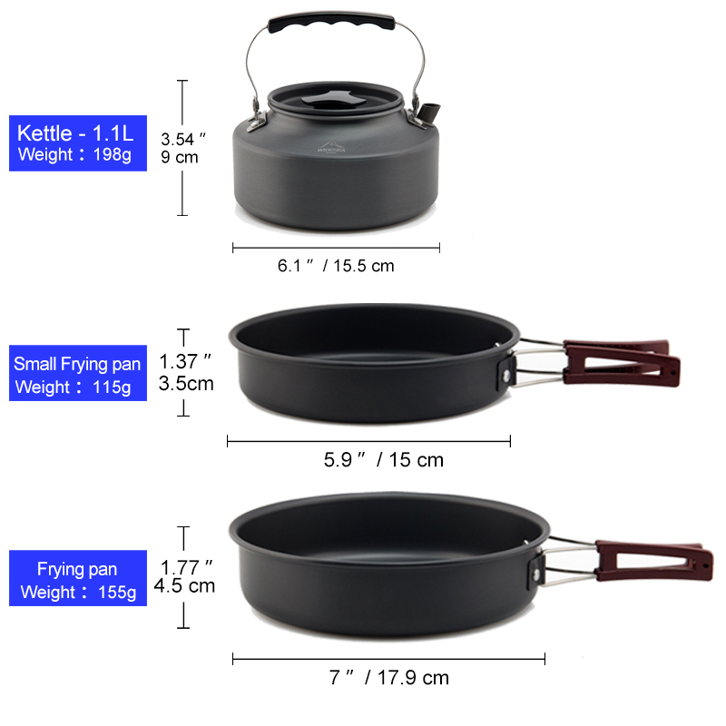Widesea Camping Cookware Set O - Quechua Camping Cooking Set ulasan dan harga