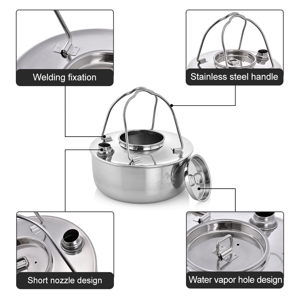Widesea Camping Outdoor 1.7L S - Camping Cooking Kit ulasan dan harga