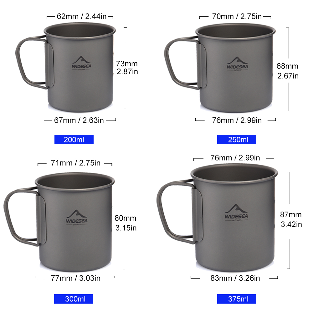Widesea Camping Mug Titanium C - Quechua Camping Cooking Set ulasan dan harga