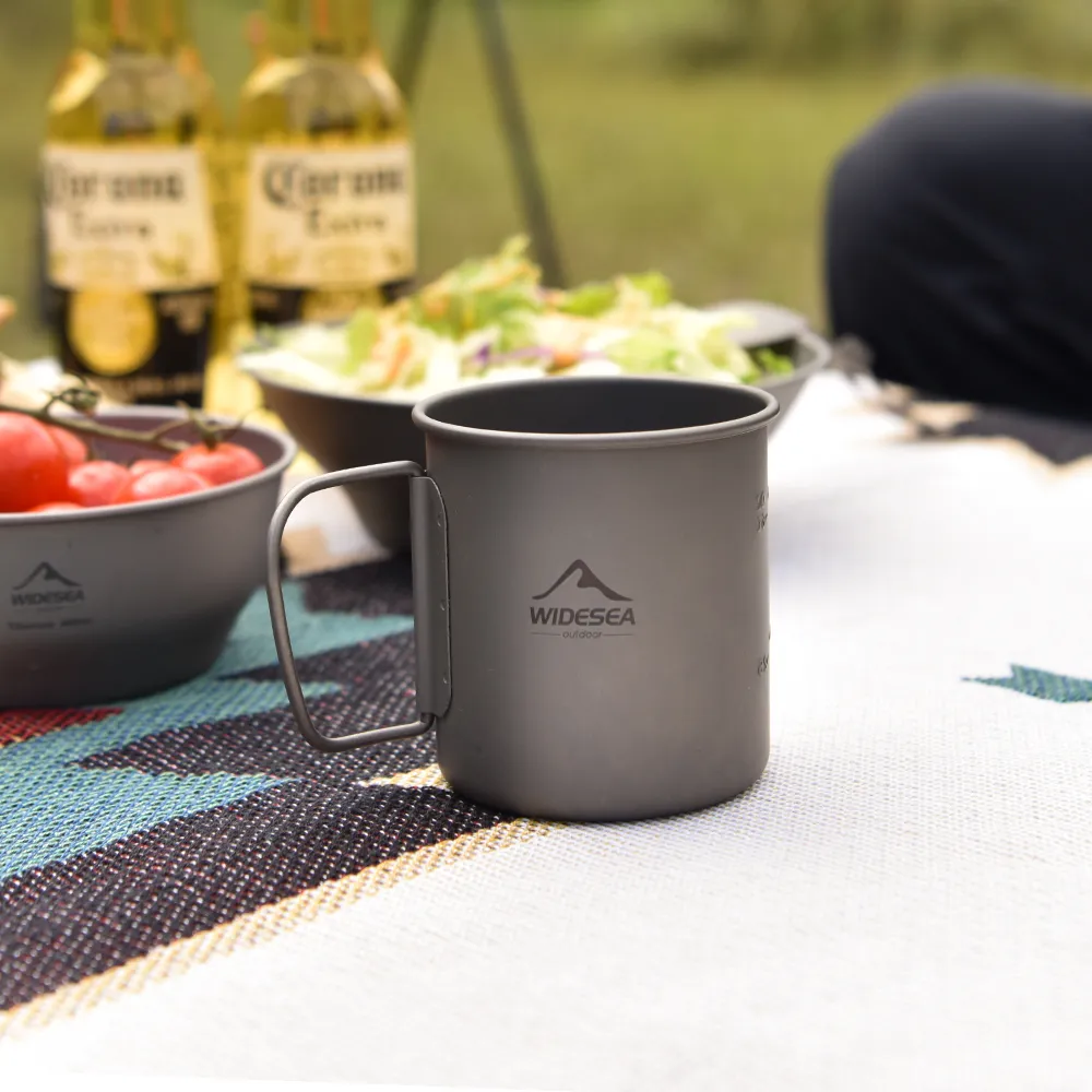 Widesea Camping Mug Titanium C - Quechua Camping Cooking Set ulasan dan harga