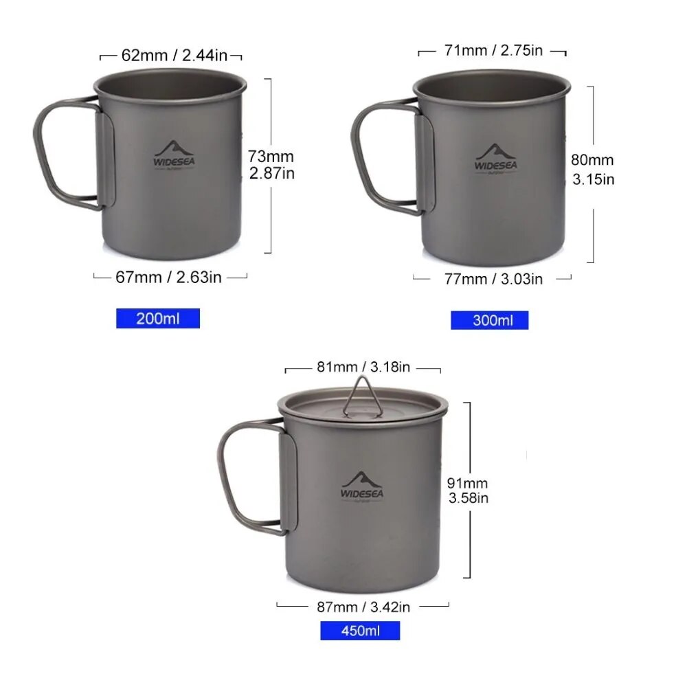 Widesea Camping Mug Titanium C - Quechua Camping Cooking Set ulasan dan harga