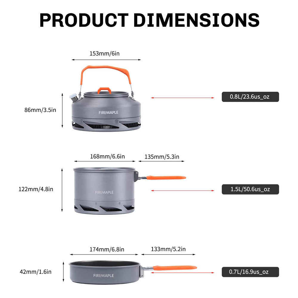Fire Maple Camping Cookware Ut - Quechua Camping Cooking Set ulasan dan harga