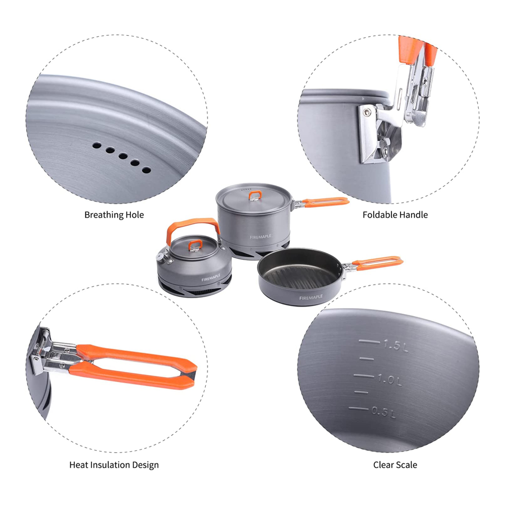 Fire Maple Camping Cookware Ut - Quechua Camping Cooking Set ulasan dan harga