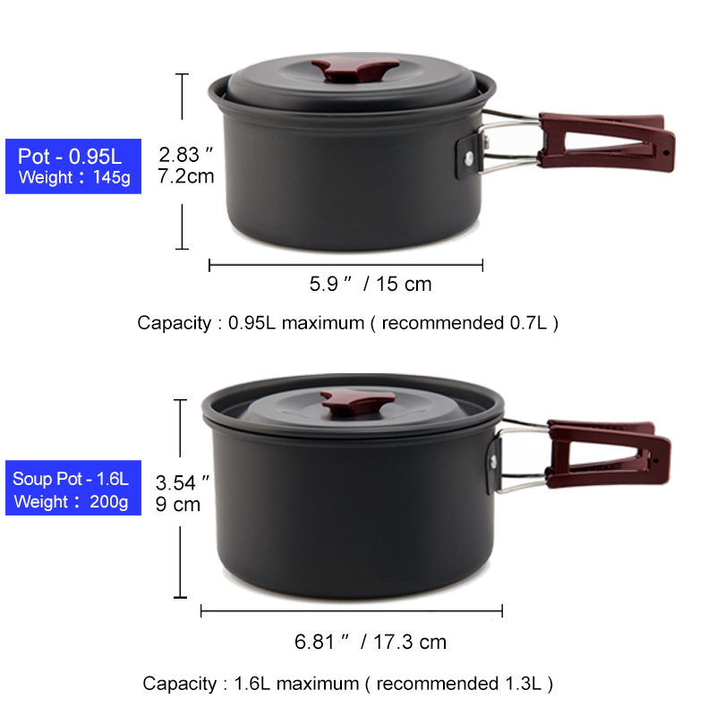Widesea Camping Cookware Set O - Quechua Camping Cooking Set ulasan dan harga