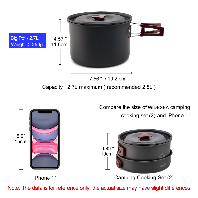 Widesea Camping Cookware Set O - Quechua Camping Cooking Set ulasan dan harga