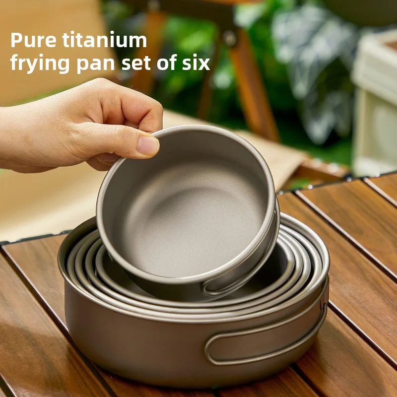 Titanium Outdoor Pot Set Picni - Camping Cooking Set Lightweight ulasan dan harga