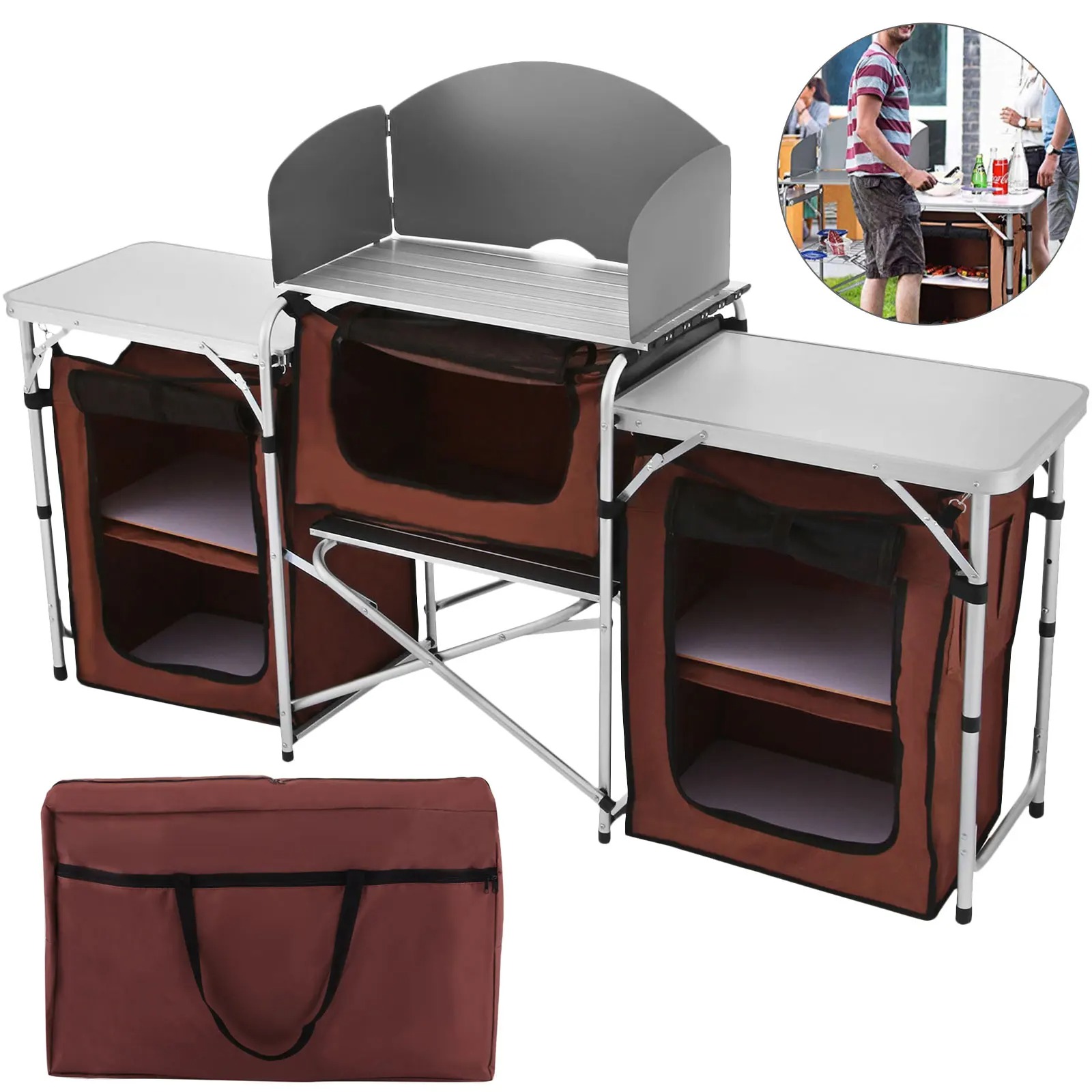 Singwinner Camping Outdoor Kit - Camping Cooking Table With Storage ulasan dan harga