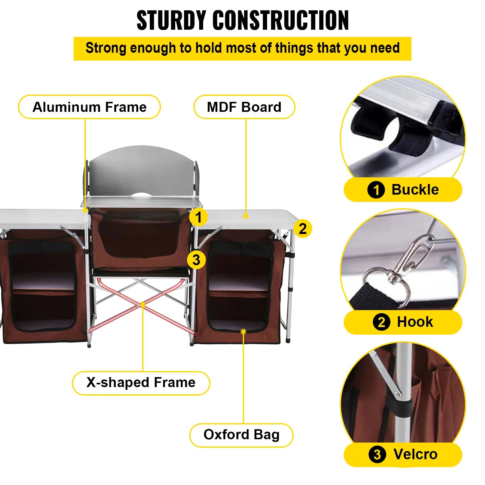 Singwinner Camping Outdoor Kit - Camping Cooking Table With Storage ulasan dan harga