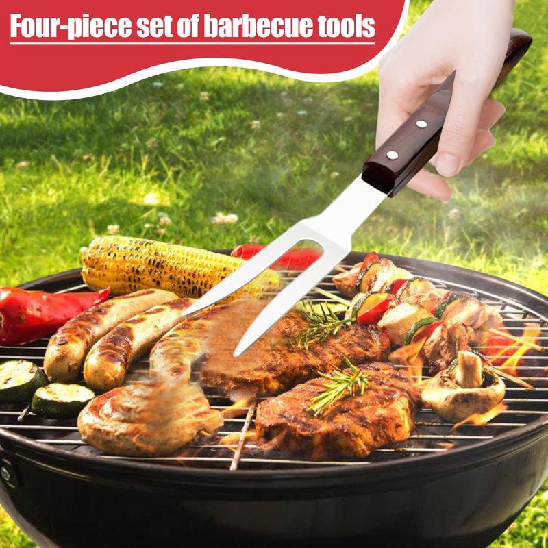 4PCS Grill Utensils Set Stainl - Quechua Camping Cooking Set ulasan dan harga