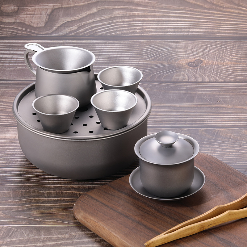 Pure Titanium Tea Set, Portabl - Camping Cooking Table With Storage ulasan dan harga