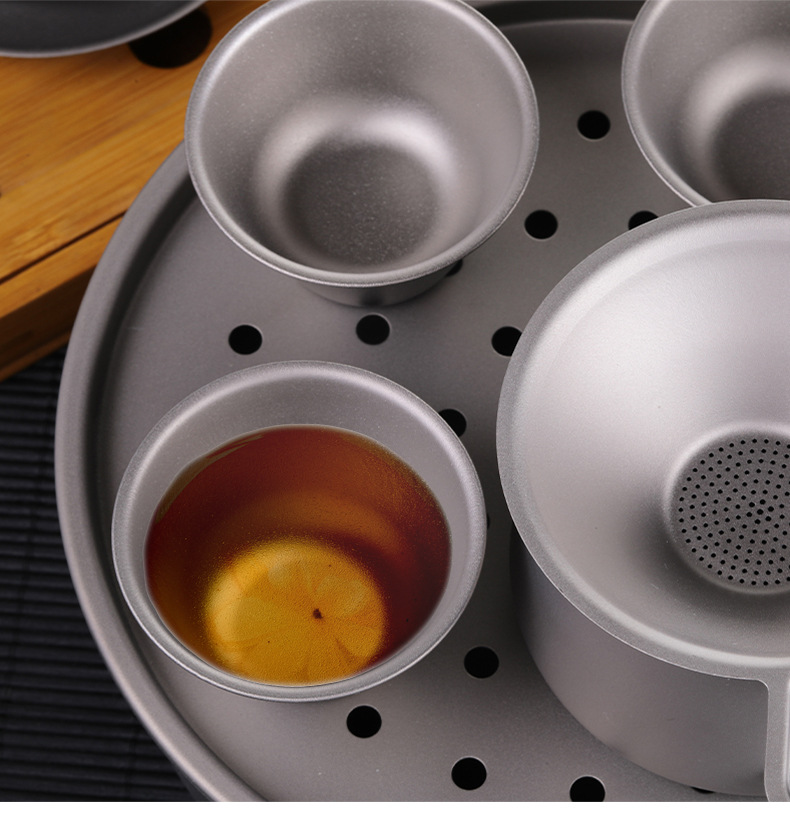 Pure Titanium Tea Set, Portabl - Camping Cooking Table With Storage ulasan dan harga