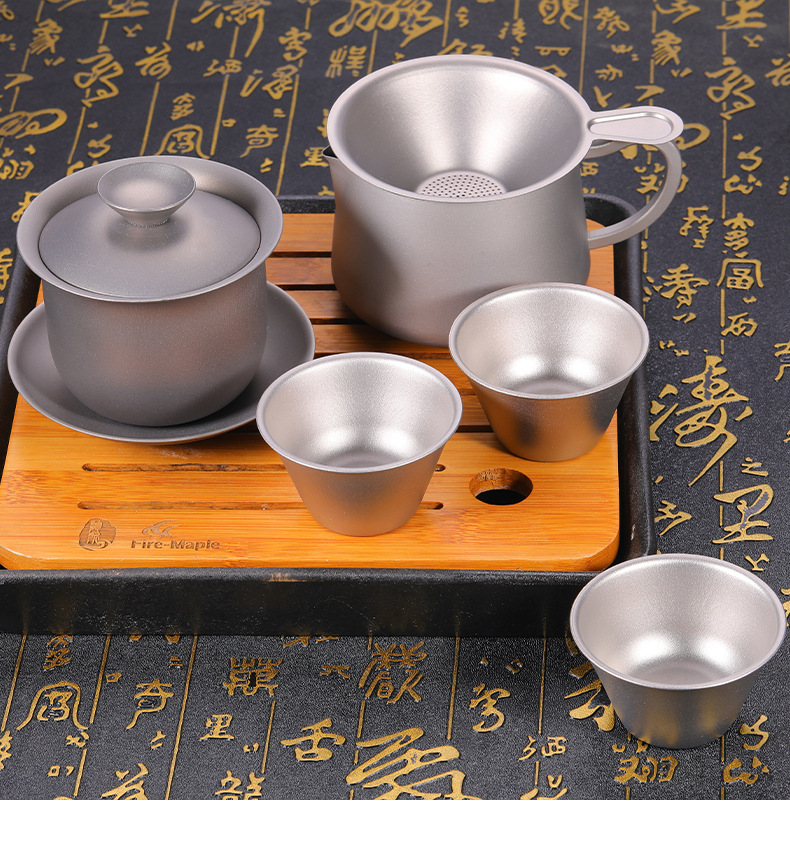 Pure Titanium Tea Set, Portabl - Camping Cooking Table With Storage ulasan dan harga