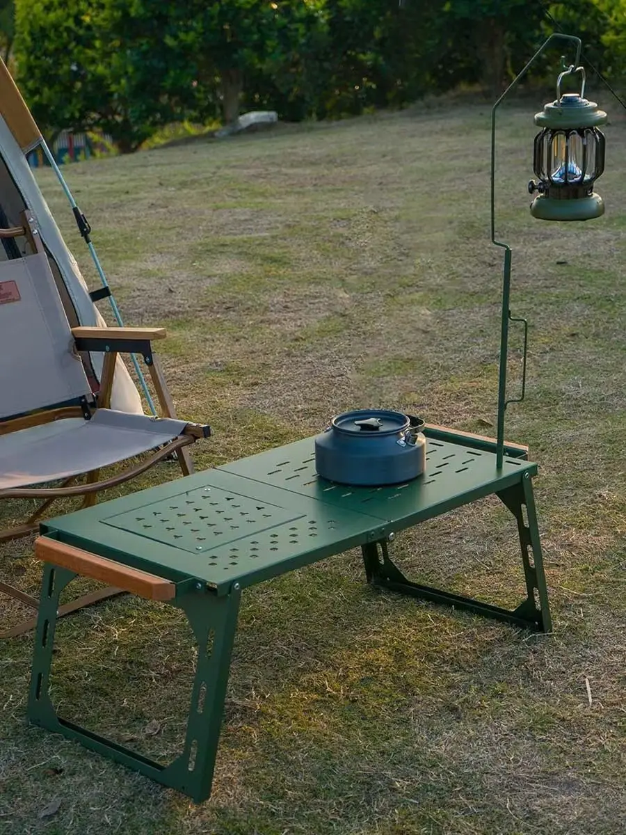 Camping Portable Folding Iron  - Camping Cooking Table With Storage ulasan dan harga