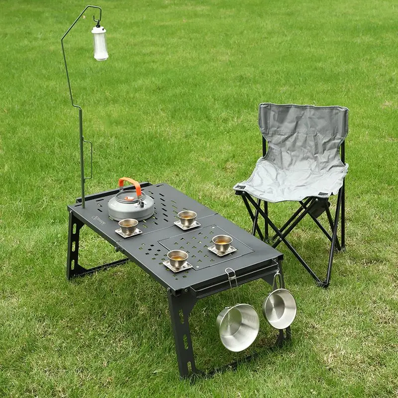 Camping Portable Folding Iron  - Camping Cooking Table With Storage ulasan dan harga